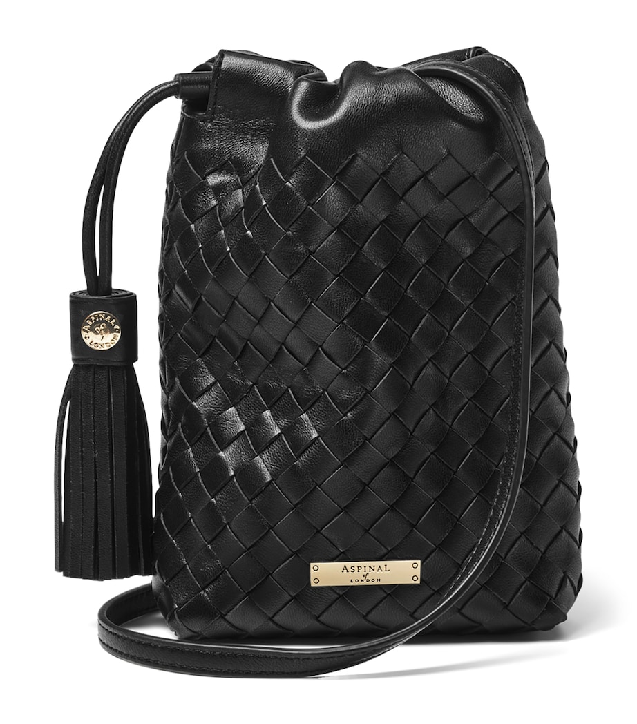Aspinal Of London Leather Soho Cross-Body Pouch Black Image 1