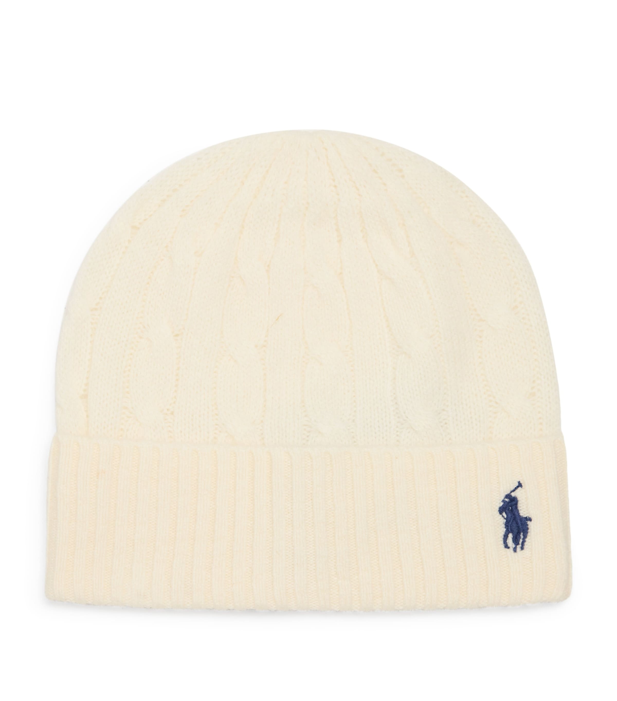 Polo Ralph Lauren Wool-cashmere Polo Pony Beanie In White