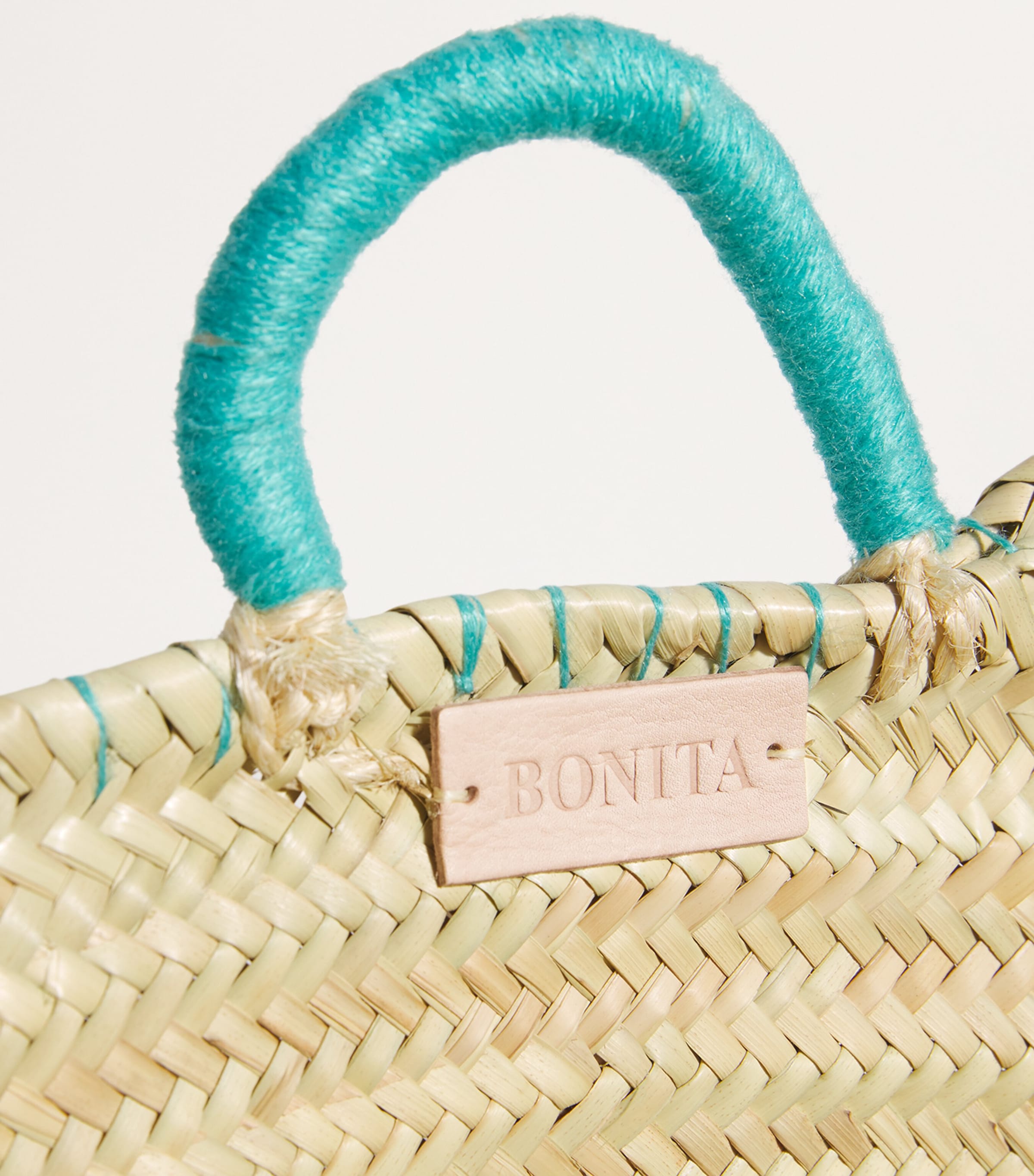 Beach Basket Bag TURQUOISE Image 3