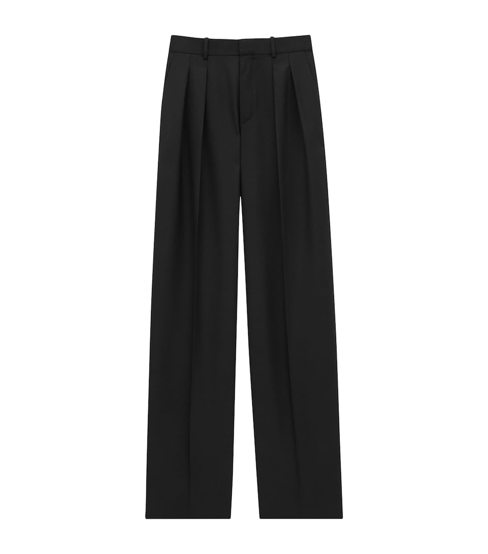 Saint Laurent Wool Chiné Trousers