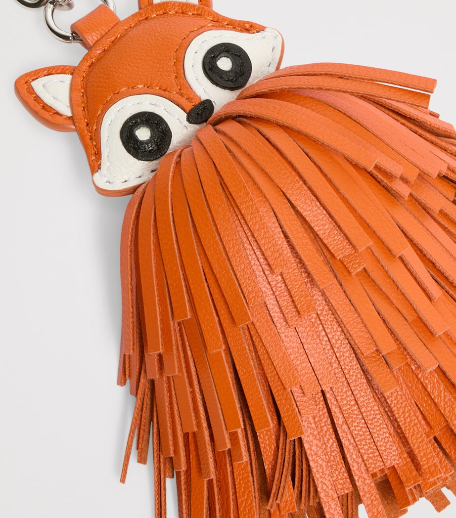 Weekend Max Mara Leather Fox Keyring Orange Image 4