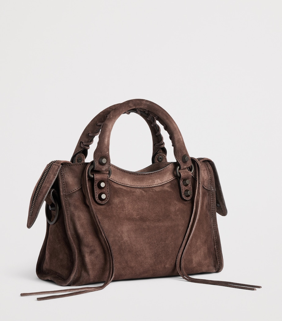 Balenciaga Mini Suede Le City Top-Handle Bag Image 4