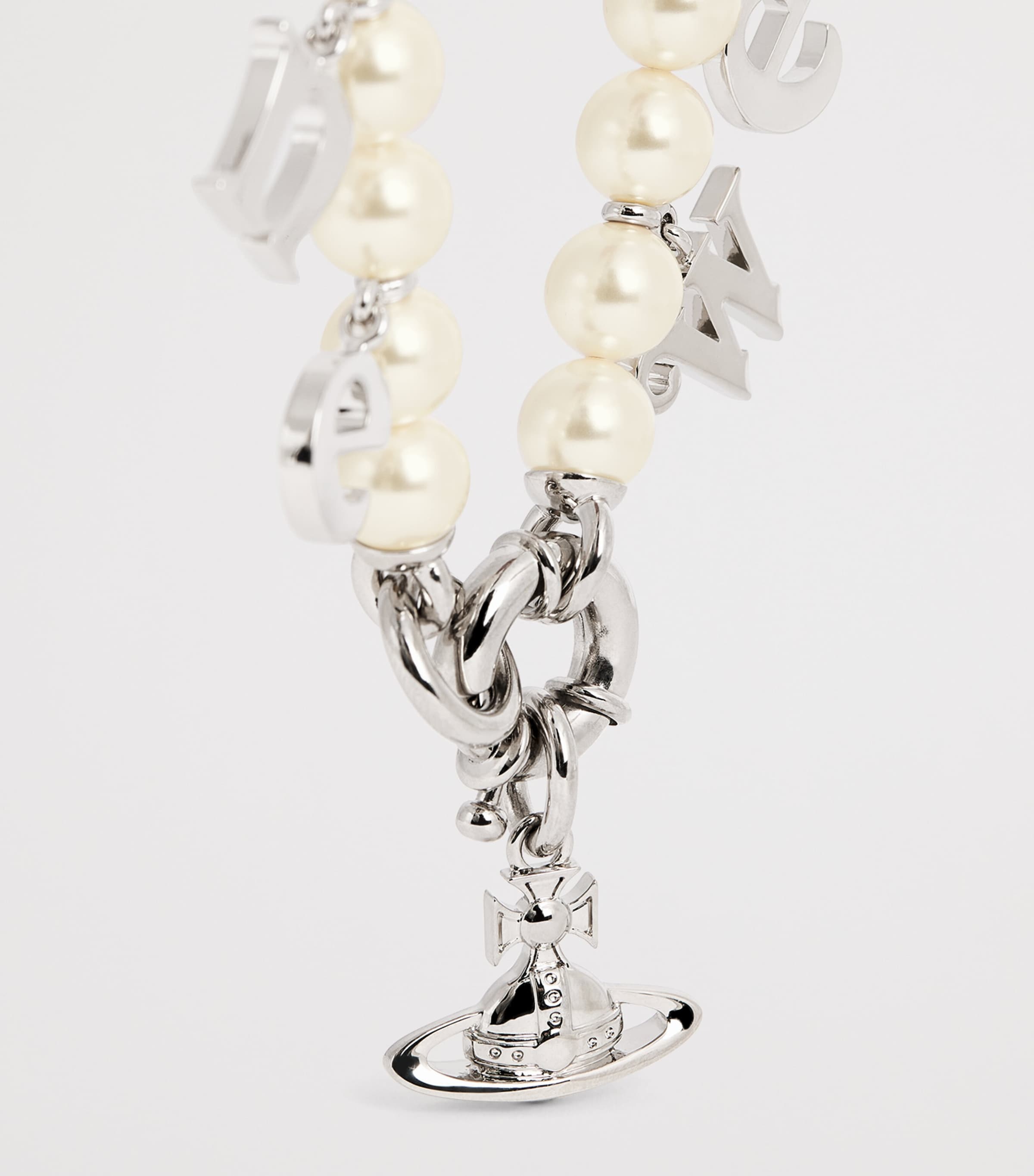 Vivienne Westwood Faux Pearl Leanne Necklace Pltnm/crmrose Pearl Image 4