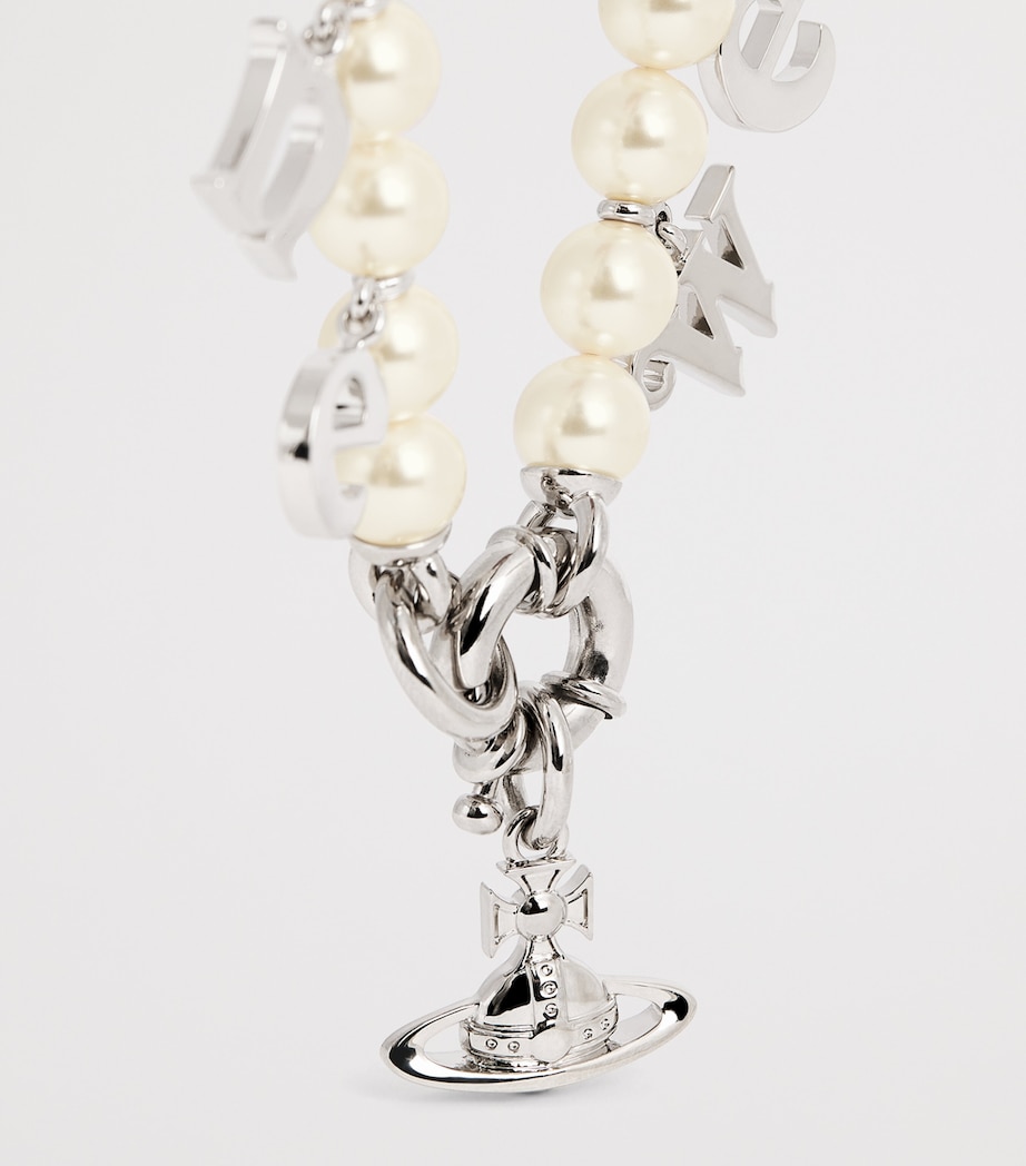 Vivienne Westwood Faux Pearl Leanne Necklace Pltnm/crmrose Pearl Image 4