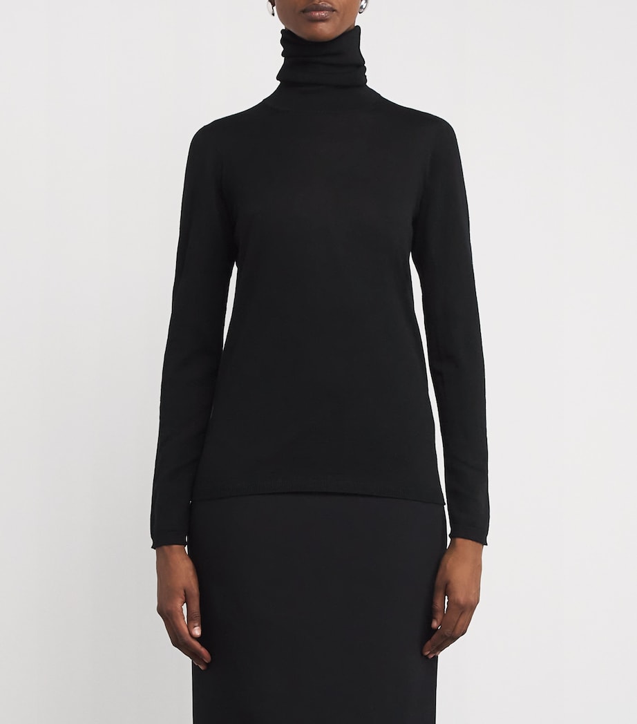 Virgin Wool Turtleneck Sweater BLACK Image 3