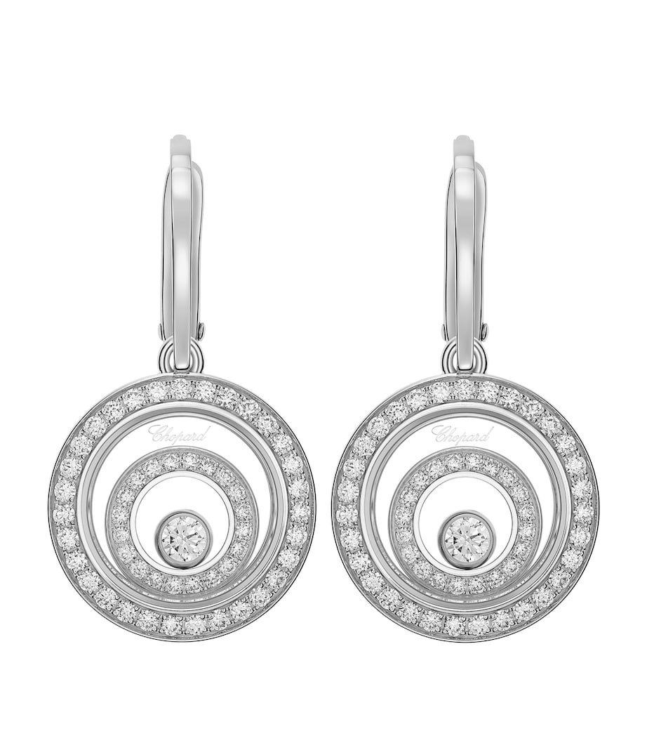 White Gold and Diamond Happy Spirit Earrings 18K WHITE GOLD Image 3