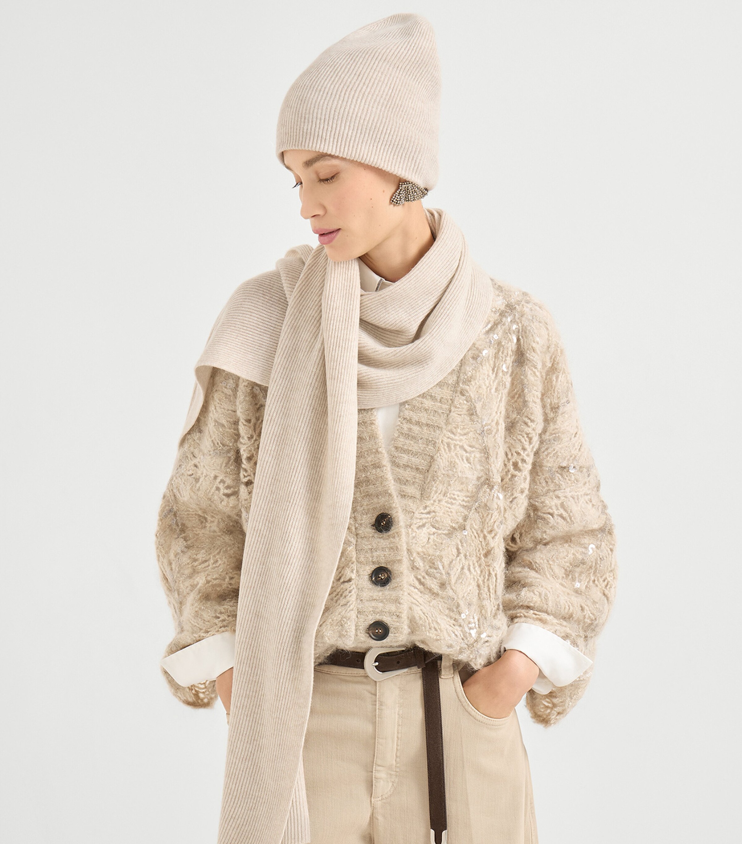 Cashmere English Rib Scarf C9276 Image 4