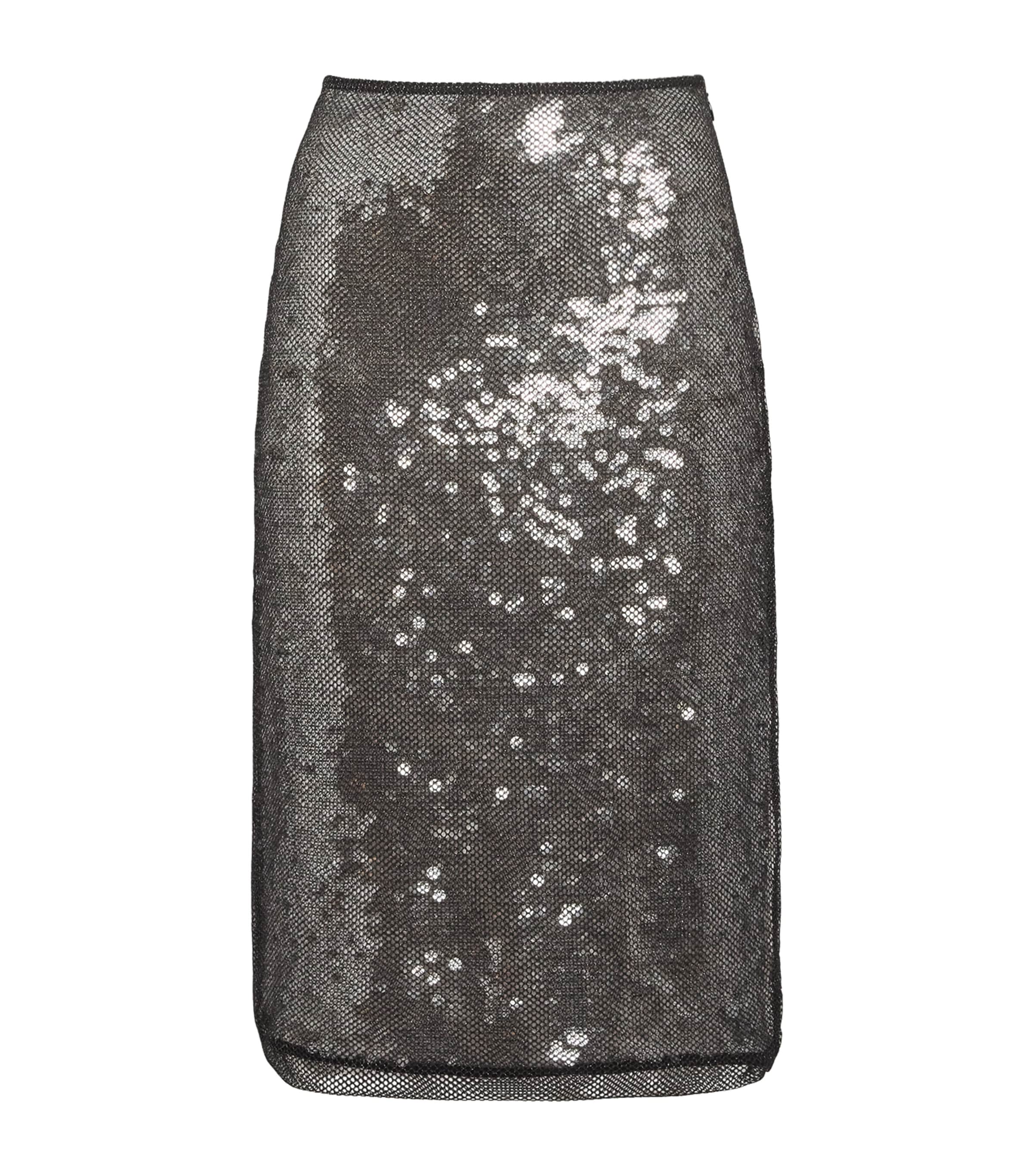 Camilla And Marc Sequin Façade Midi Skirt In Brown