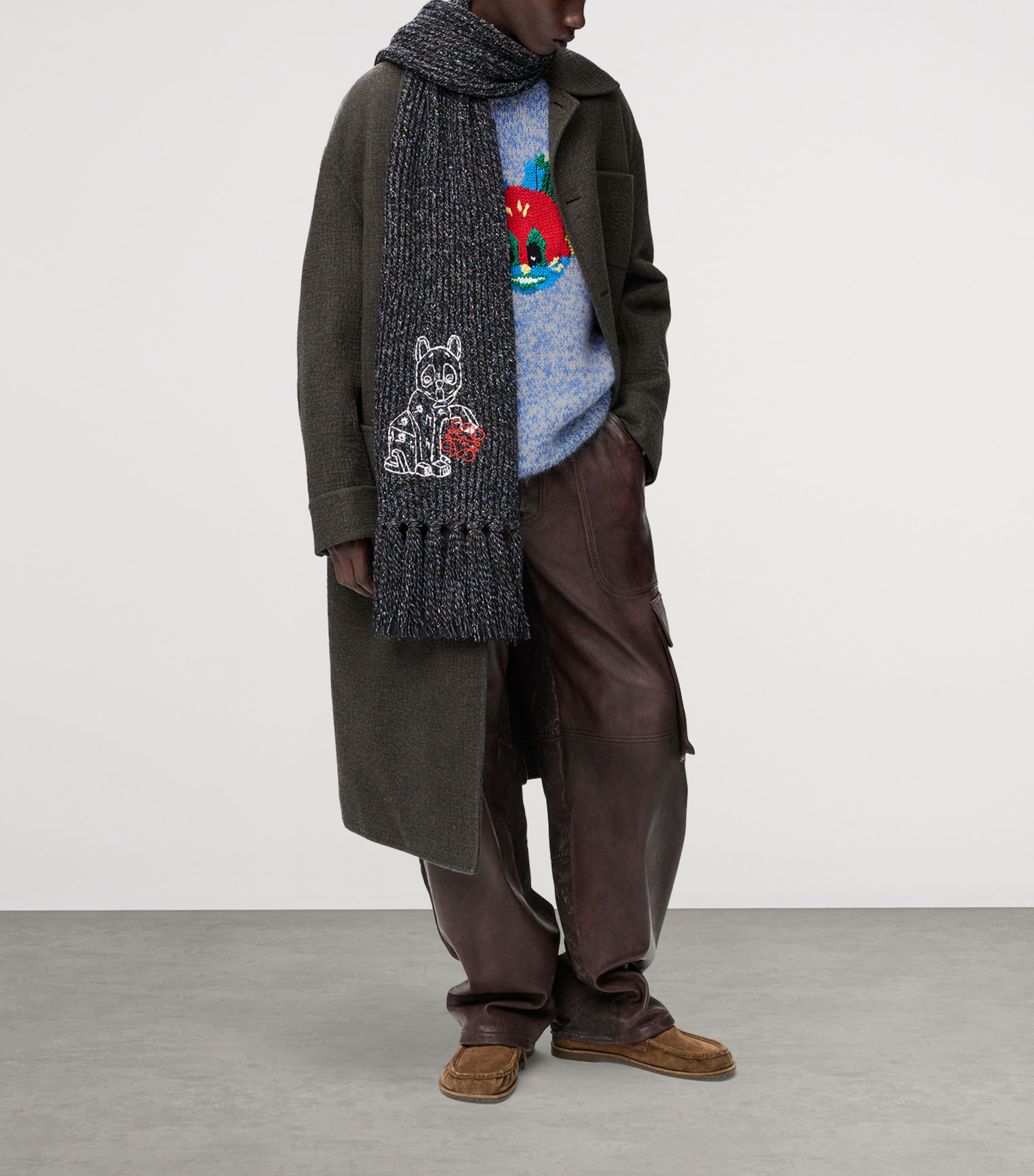 x Louis Wain Wool-Blend Cat Sweater BLUE/WHITE Image 2