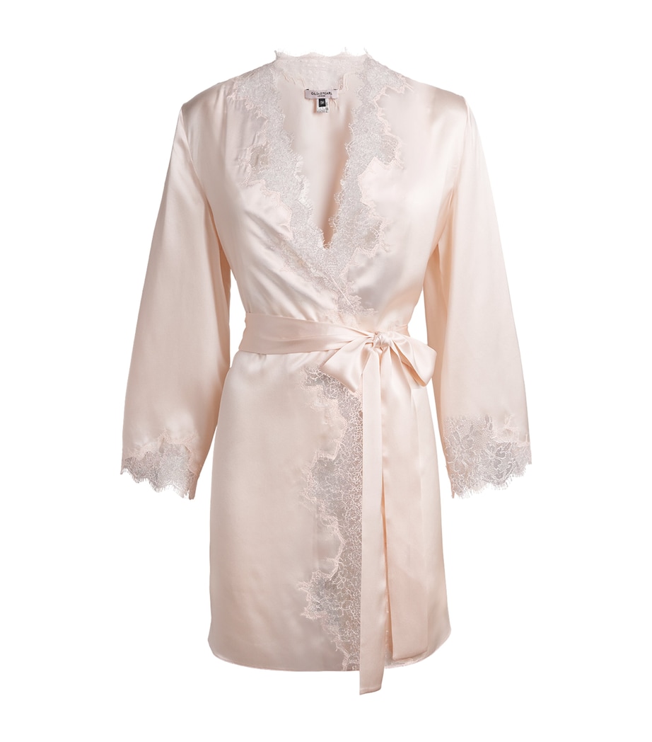 Gilda & Pearl Womens Silk In Dreams Short Robe Petale Image 1