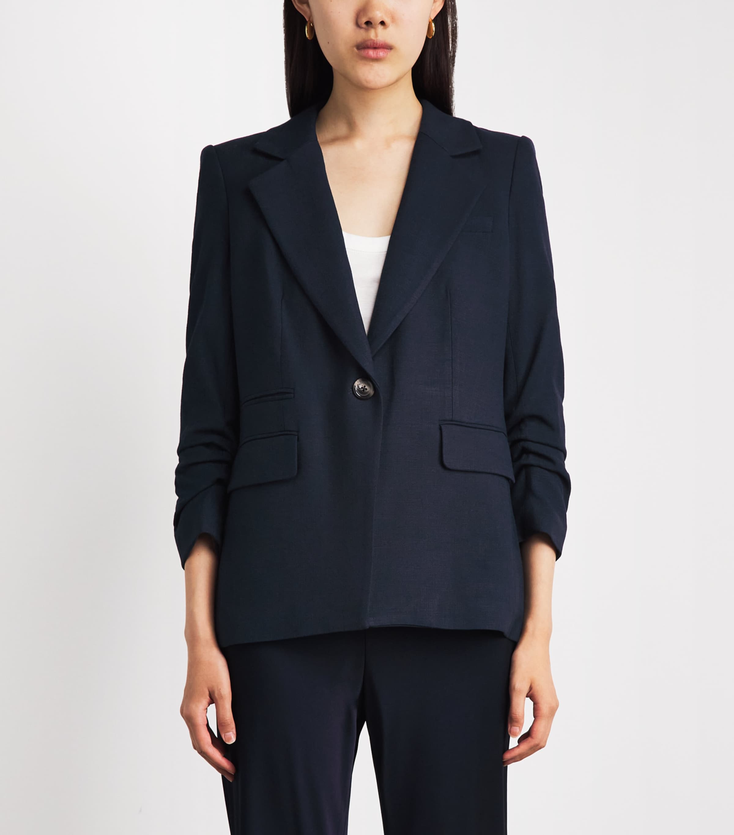Veronica Beard Womens Battista Dickey Blazer Navy Image 4