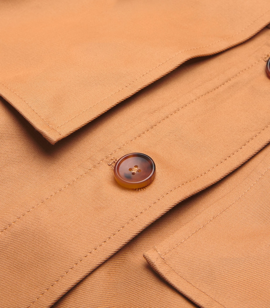 Cotton Cape-Overlay Devon Coat ALPACA Image 5