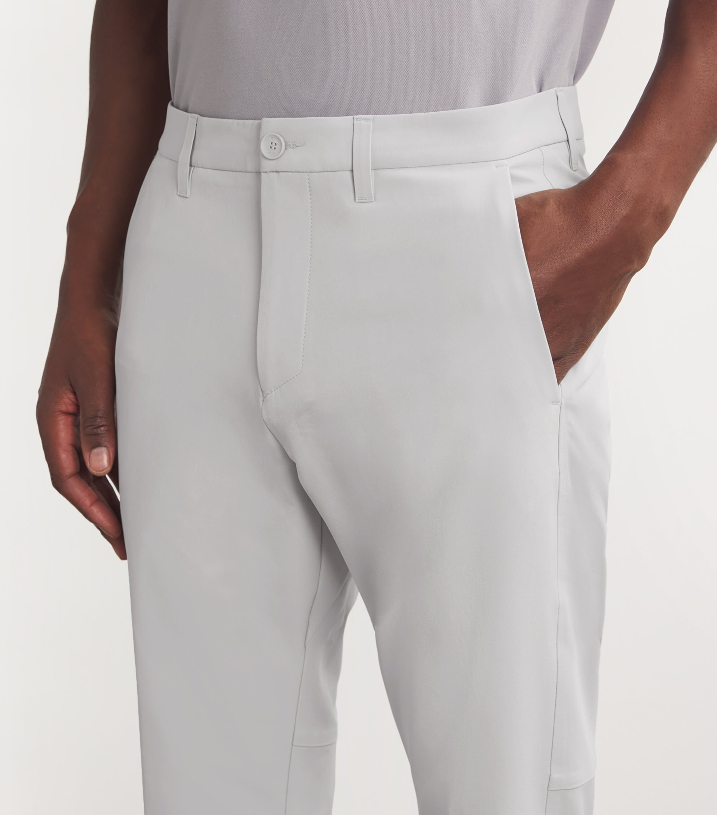 High-Stretch Commuter Trousers PASTEL GREY Image 6
