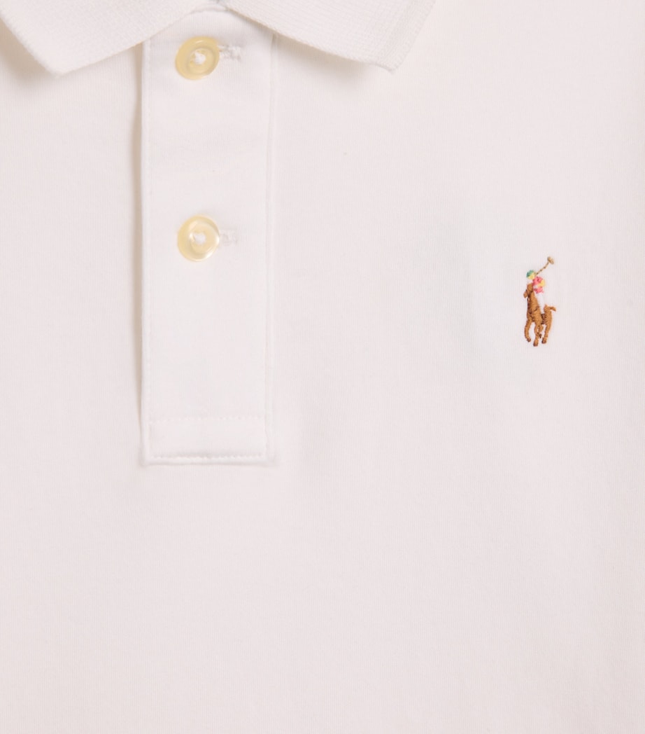Cotton Polo Pony Polo Shirt (2-7 Years) WHITE Image 2