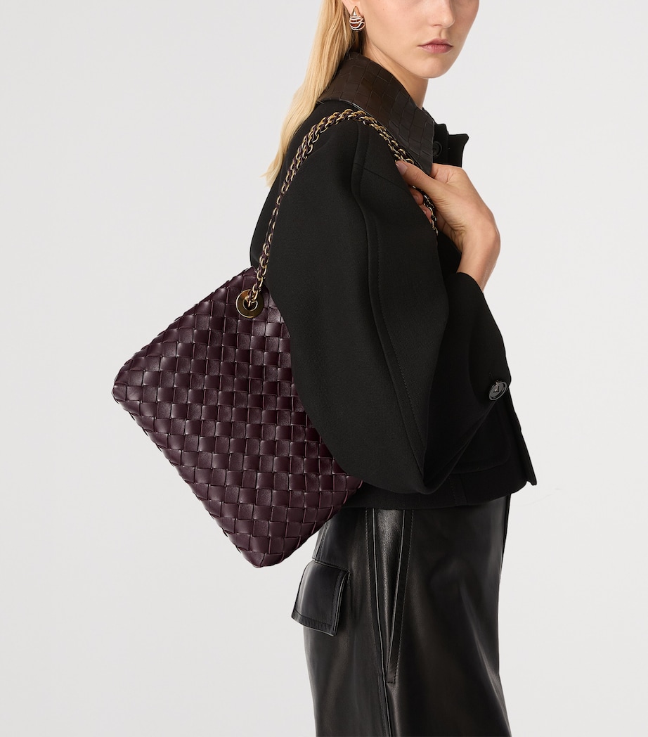 Small Intrecciato Leather Andiamo Top-Handle Bag 2264 Image 6