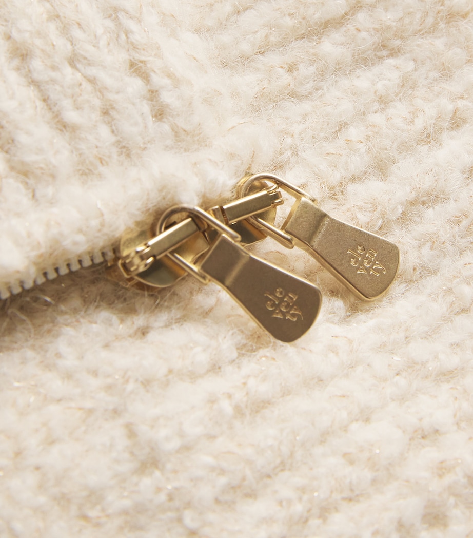 Wool-Blend Knitted Zip-Up Jacket SABBIA Image 5