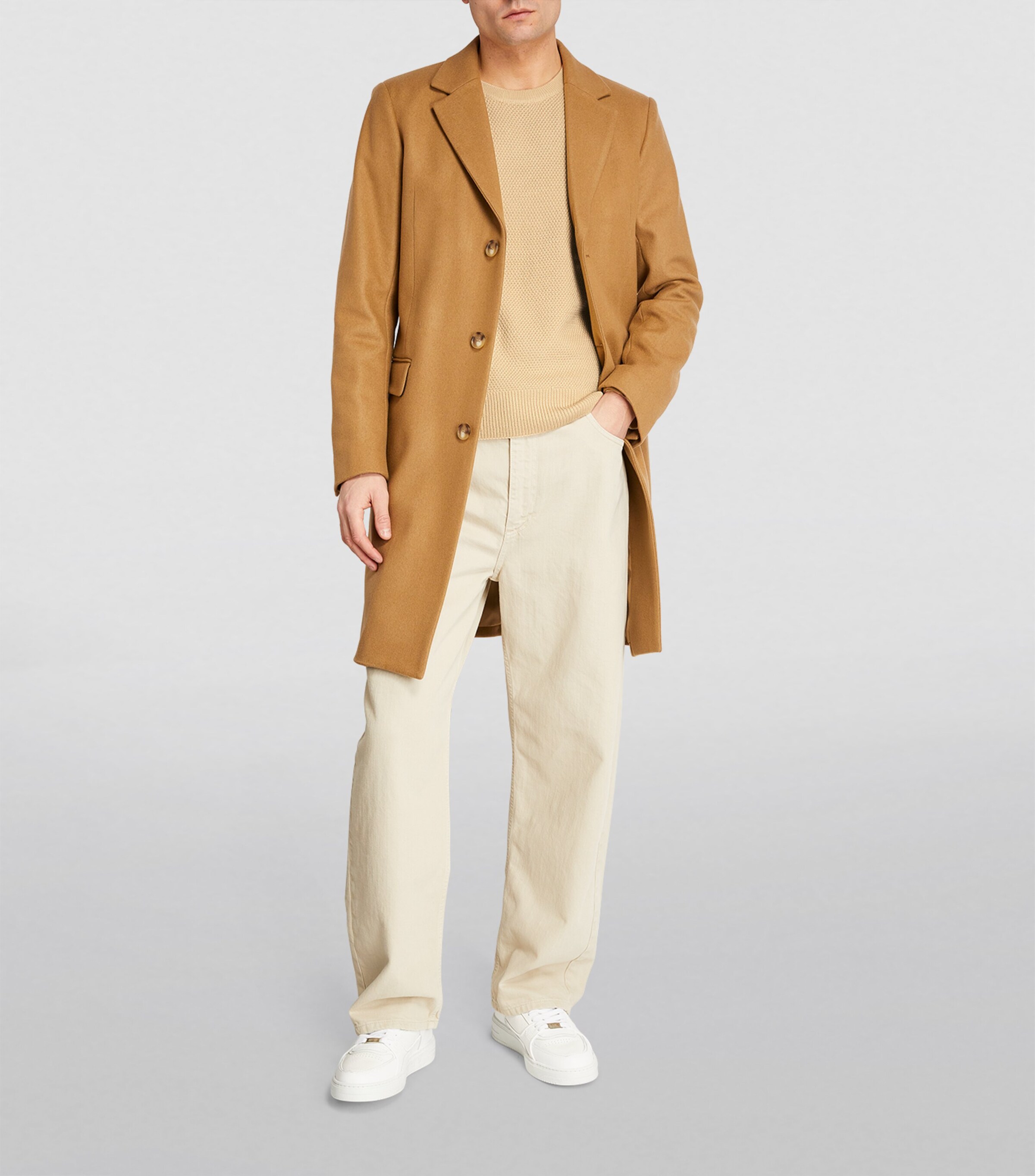 [国内発送] SANDRO★キャメルスヌード Sandro Paris Crew-Neck Sweater | Harrods US