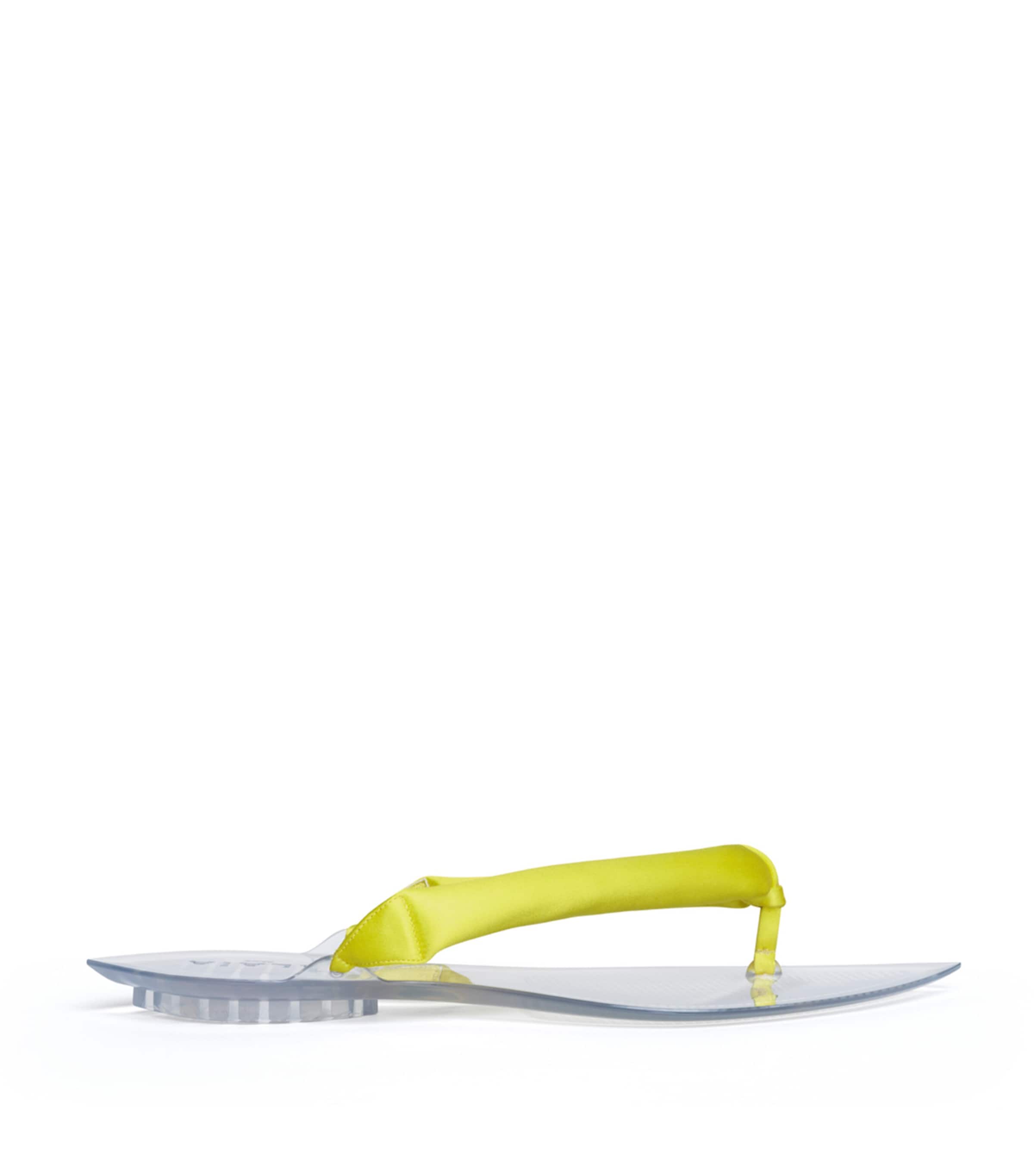 Alaïa Invisible Thong Flip Flops Lemon Yellow Image 1