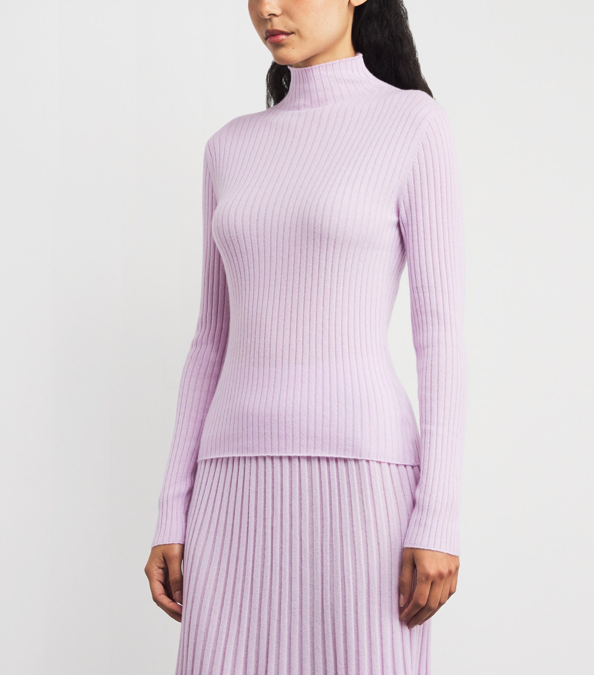 arch 4 Womens Cashmere High-Neck Ariana Top Lilac Image 3