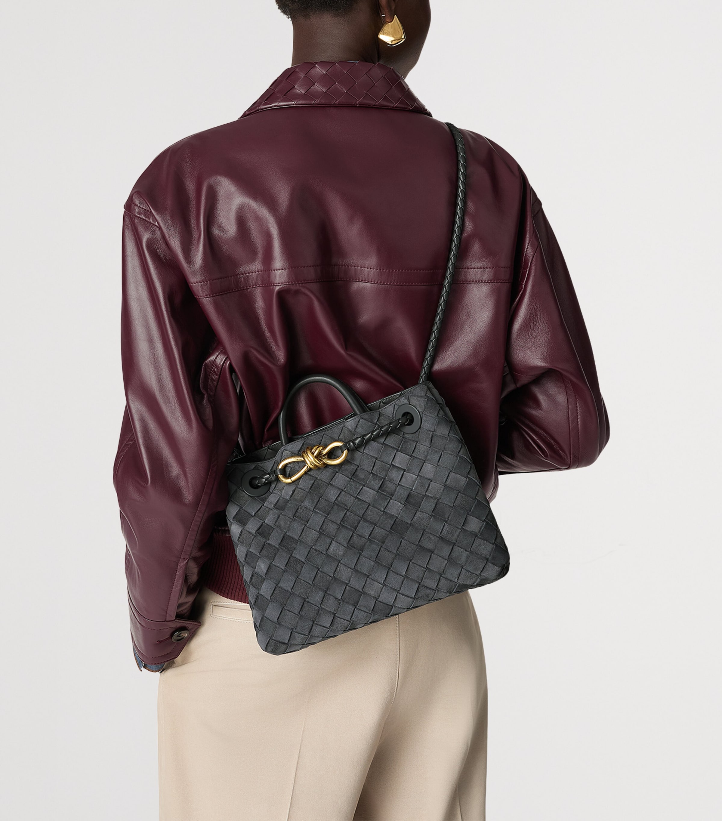 Bottega Veneta Small Suede Andiamo Shoulder Bag Image 2