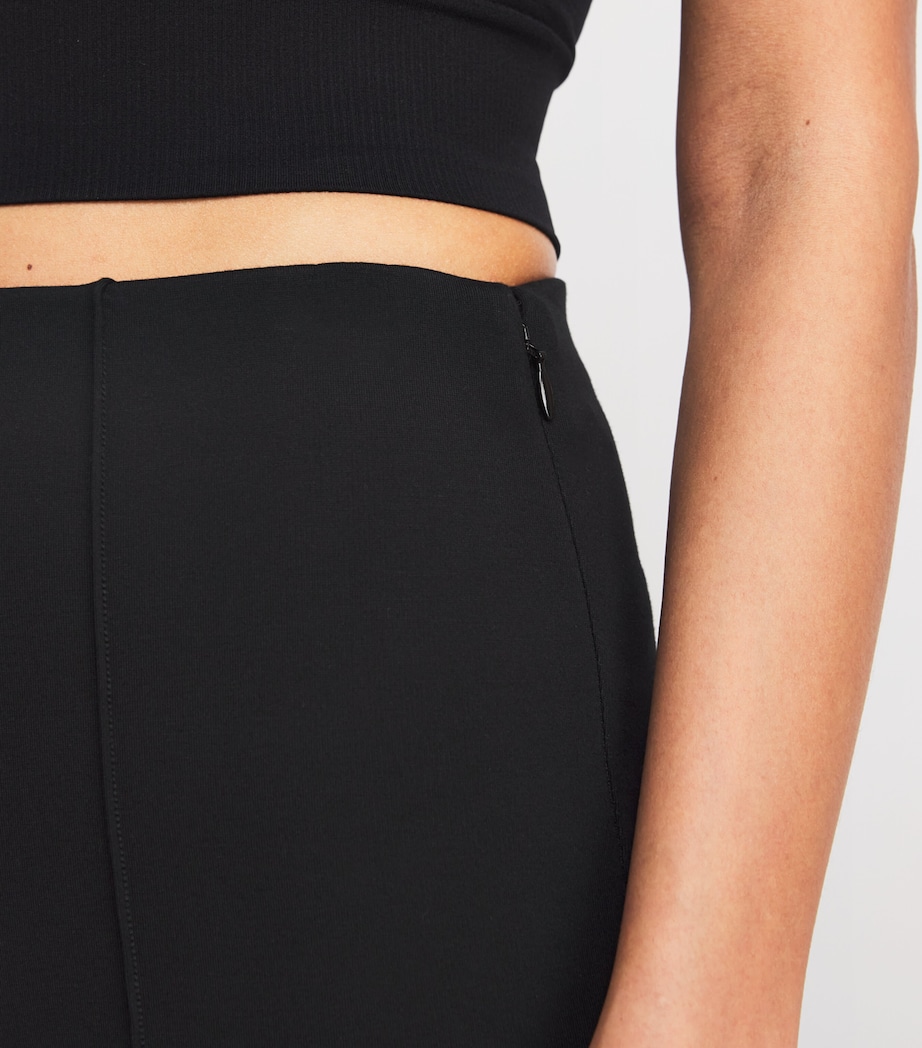 High-Waist Pintuck Straight Leg Trousers OBSIDIAN Image 6