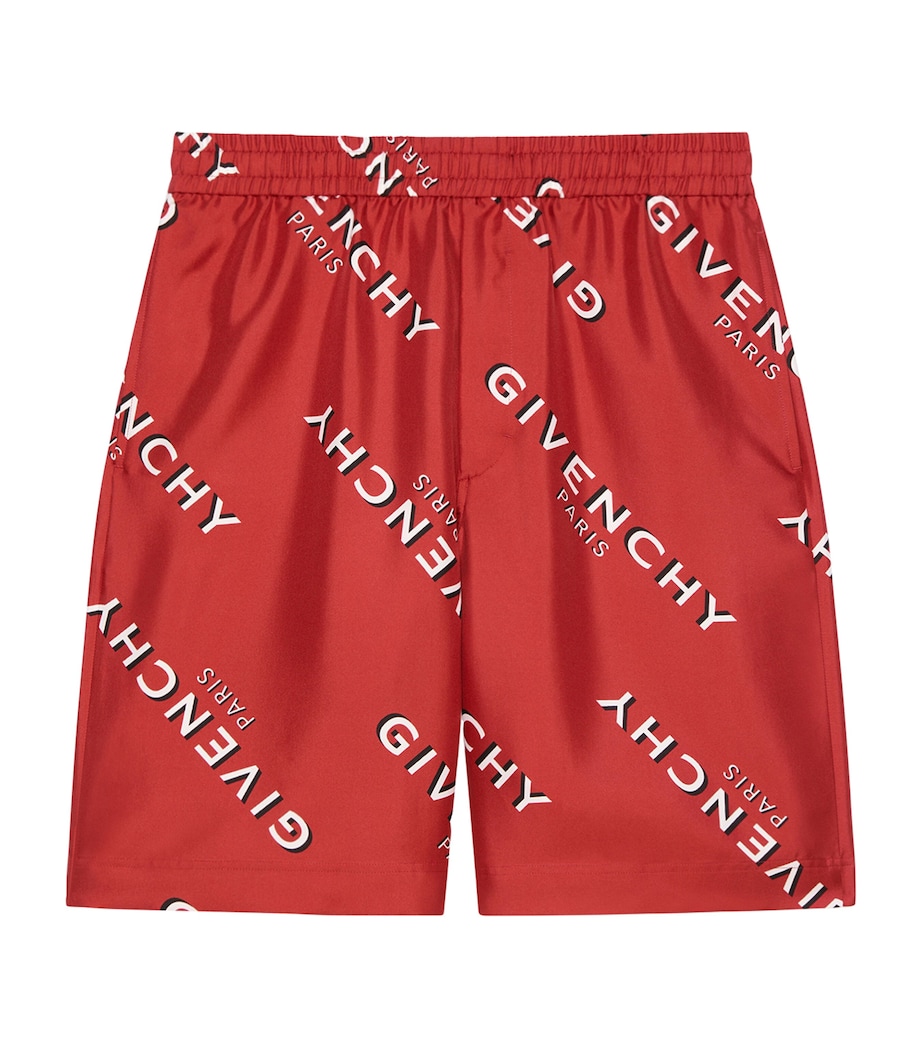 Wool Logo Shorts RED Image 1