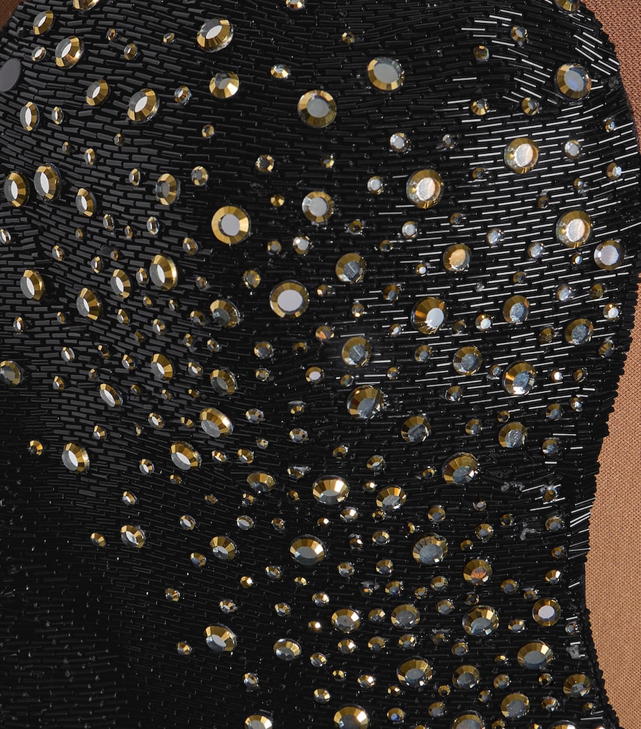 Schiaparelli Womens Silk Embellished Maxi Dress Black Image 7