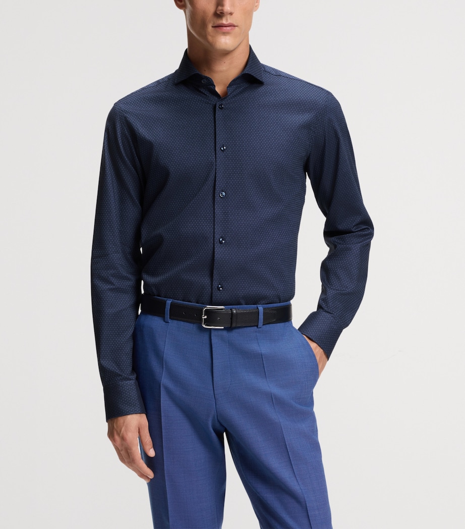 BOSS Mens Cotton Polka-Dot Shirt Image 3