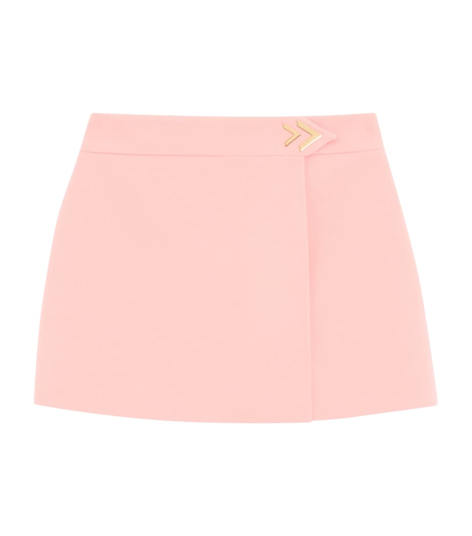 Valentino Womens Virgin Wool VGold Mini Skirt Image 1