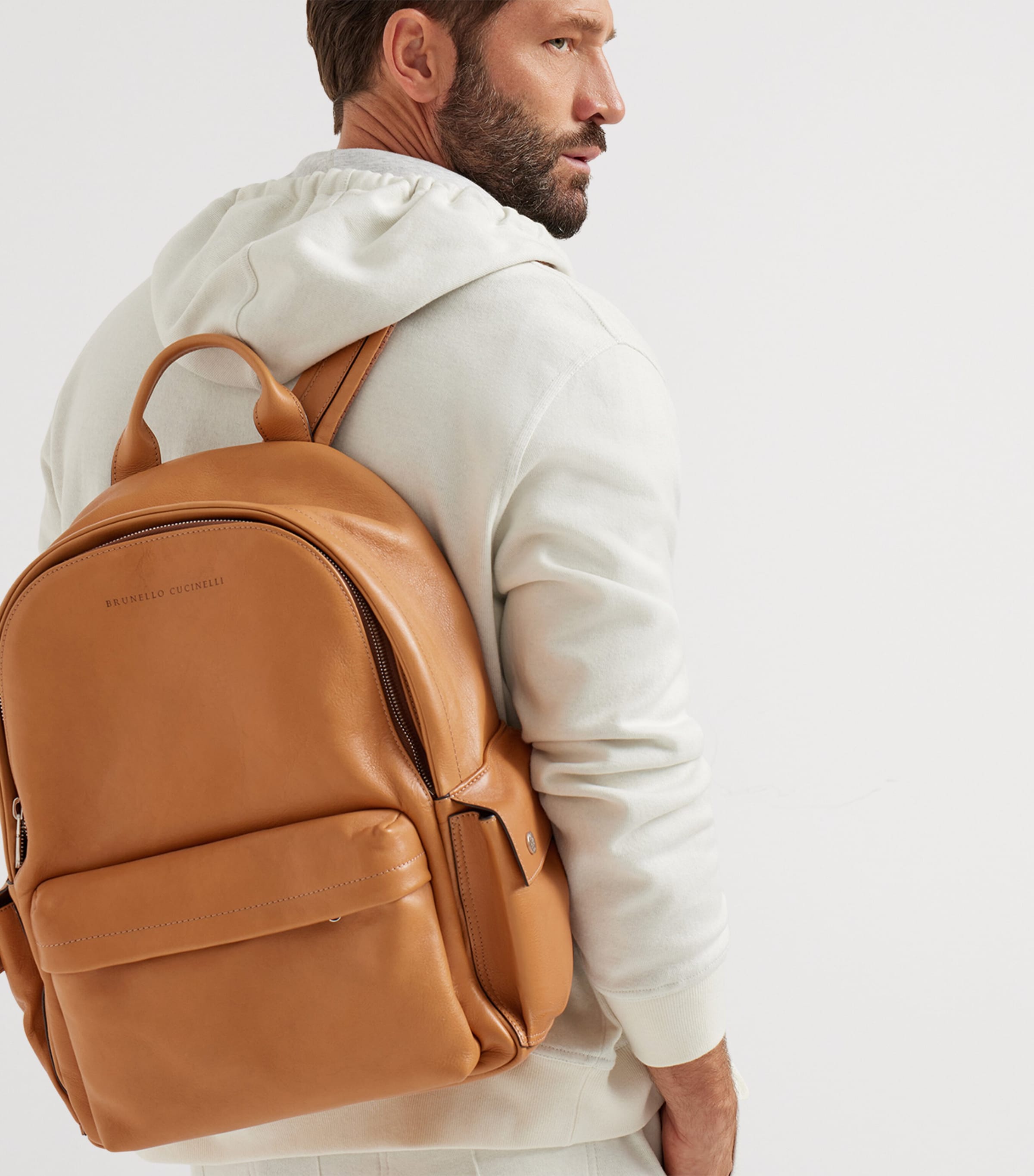 Leather Travel Backpack C001 Image 2