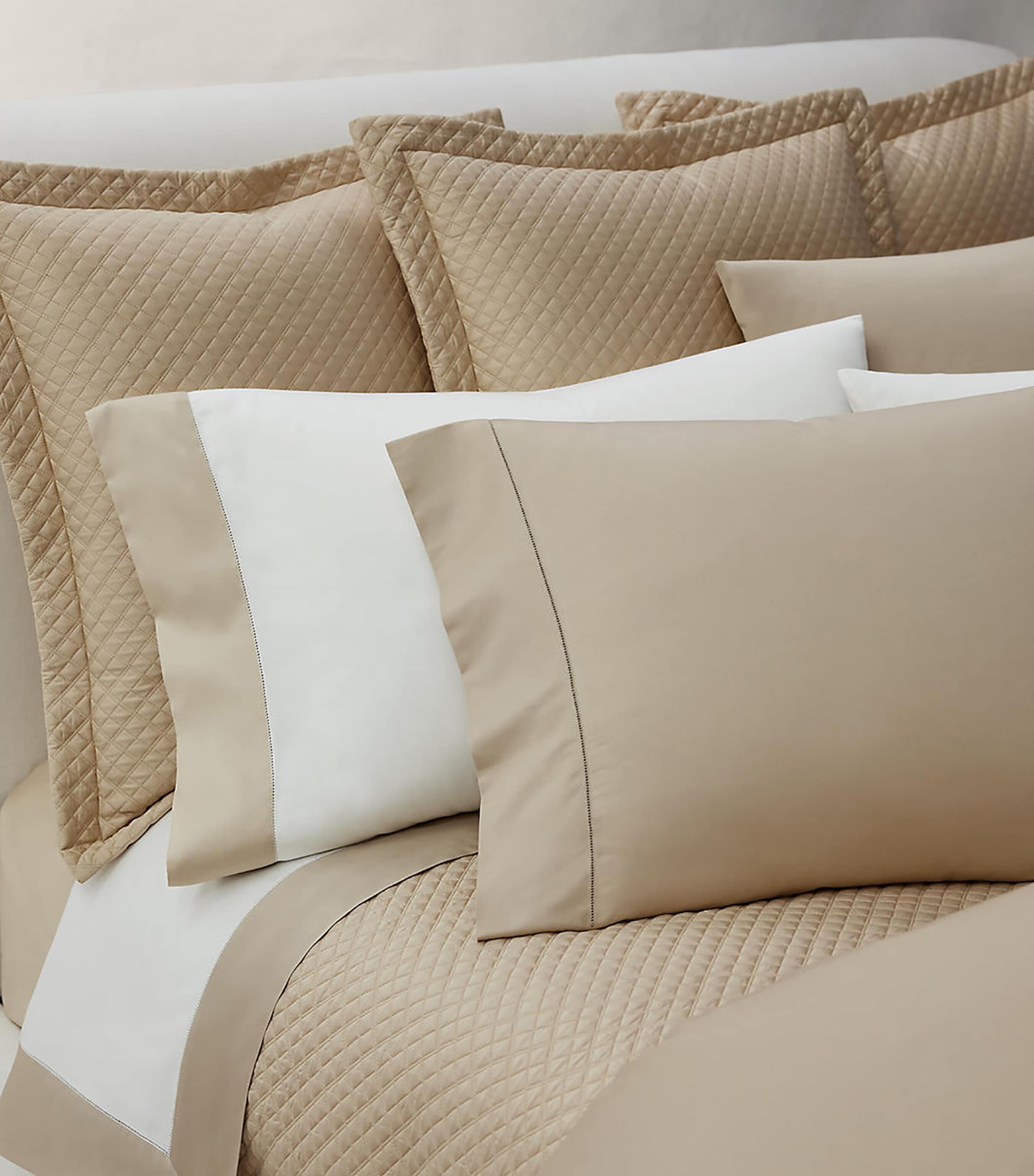 Organic Cotton Sateen Quilted Pillowcase (65cm x 65cm) COASTAL Image 5