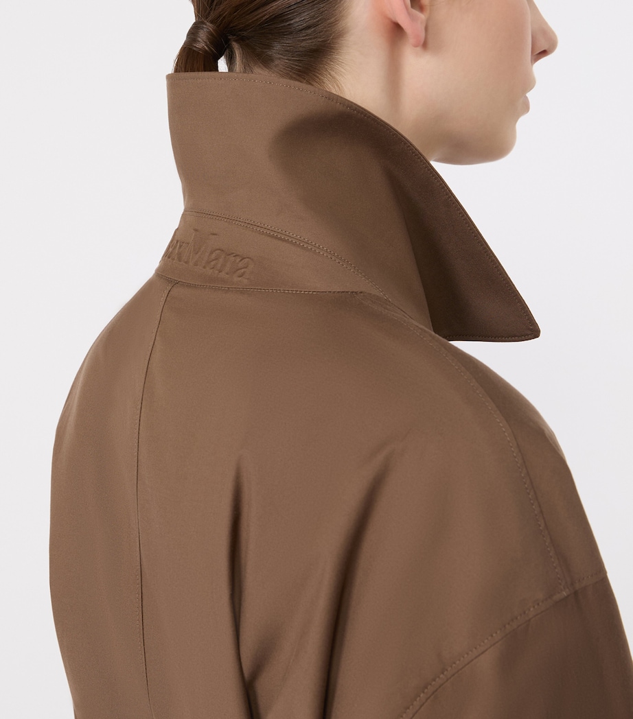 Max Mara Womens Water-Repellent Trench Coat Brown Image 5