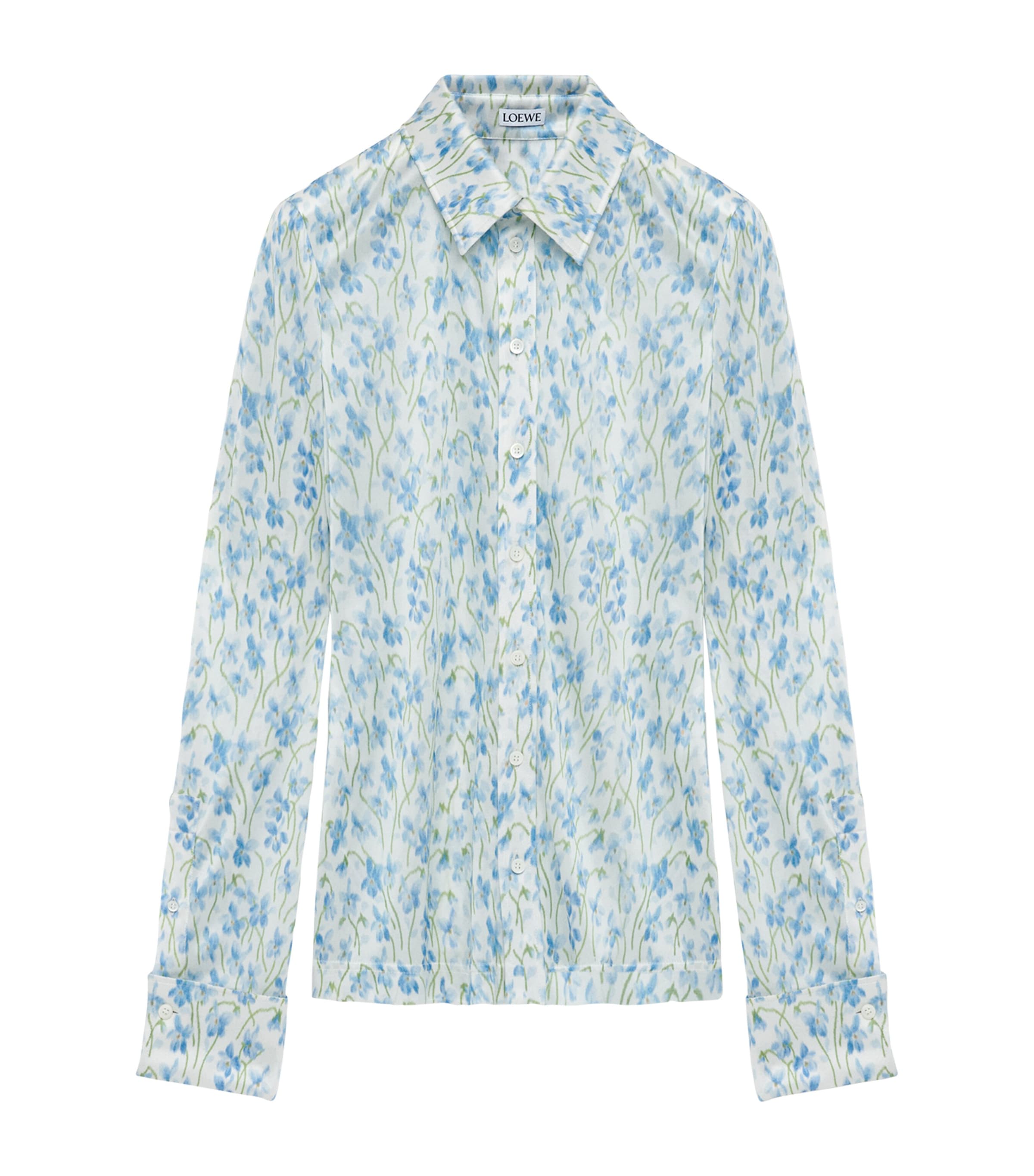 Loewe Floral Print Shirt In Blue