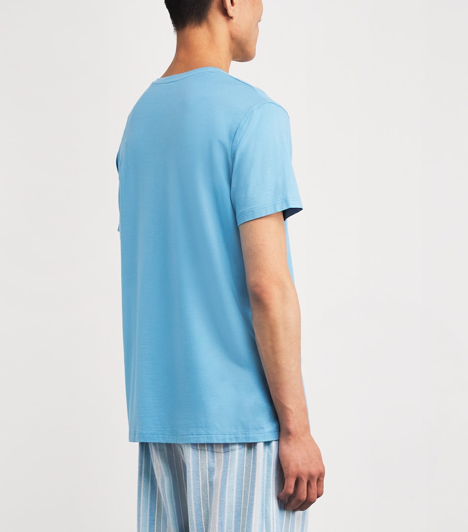 Brushed Cotton Pyjama Trousers 015 BLUE Image 4