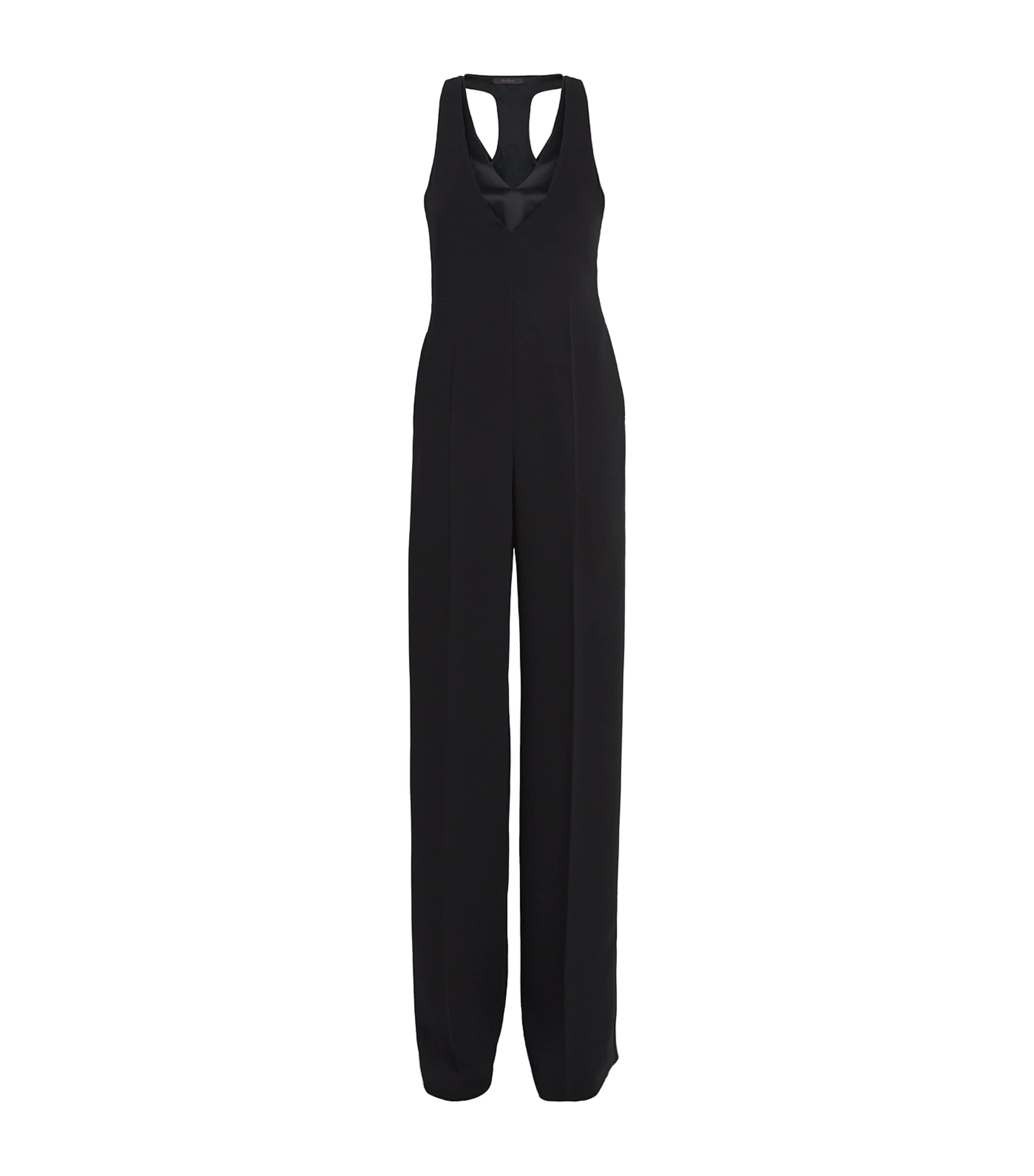 Max Mara Cady Tuxedo Jumpsuit In Black