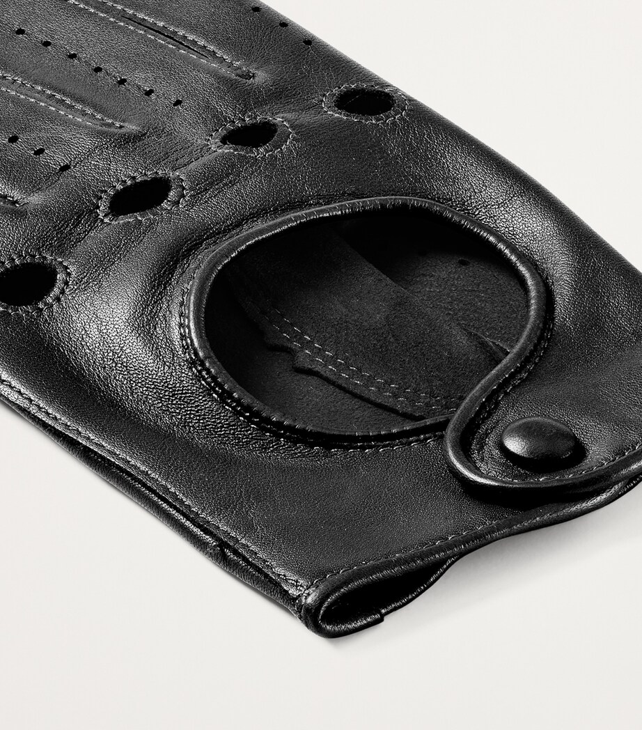 Men's Nappa Leather Driving Gloves (Large) BLACK Image 3