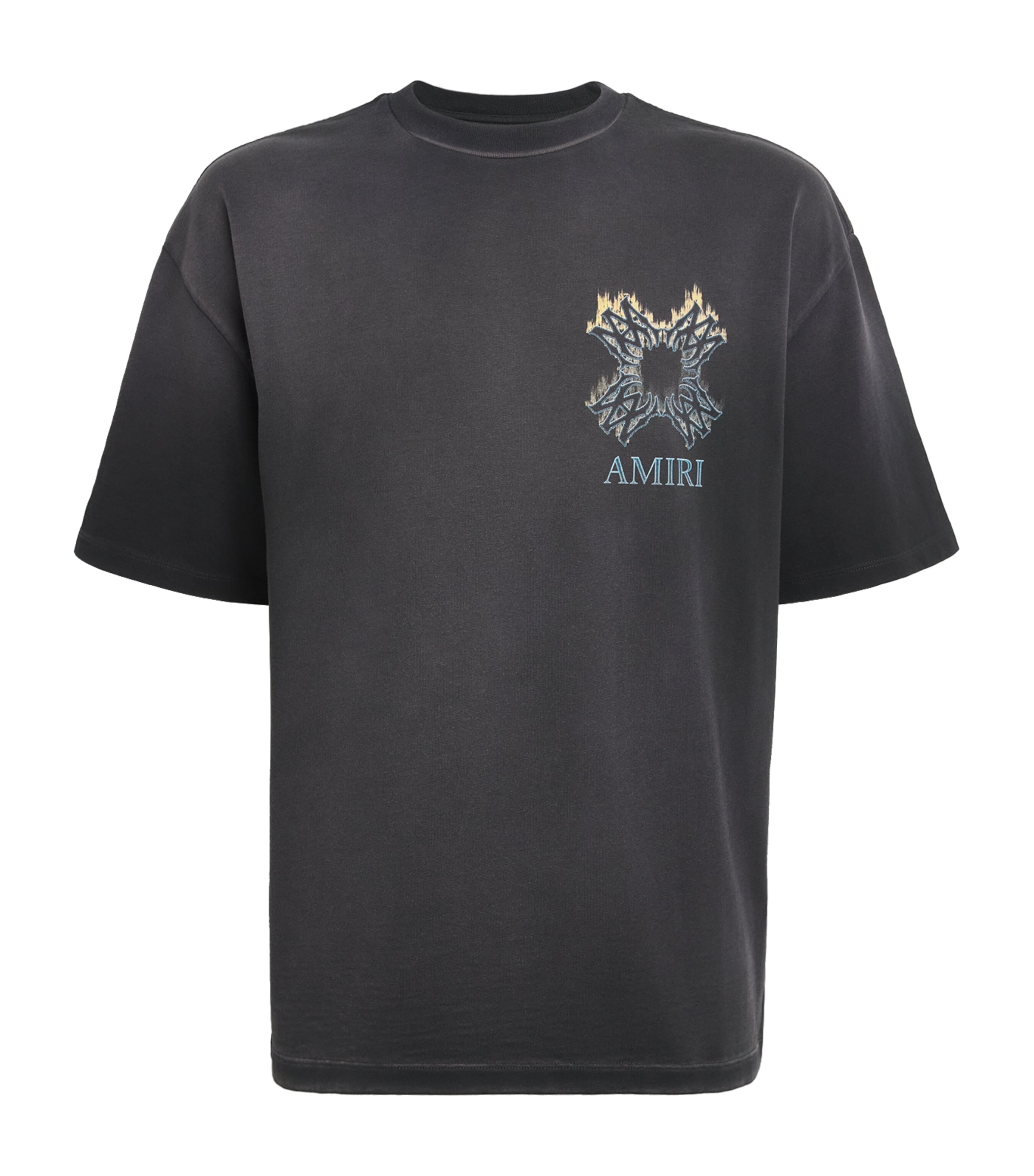 AMIRItシャツ AMIRI Black Cotton MA Quad Flames Oversized T-Shirt | Harrods US
