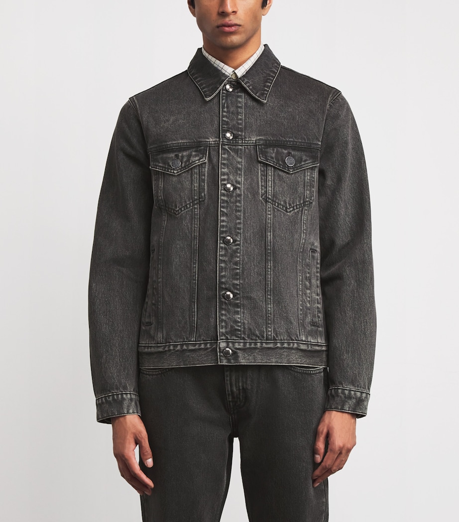 Denim Trucker Jacket BLACK Image 3