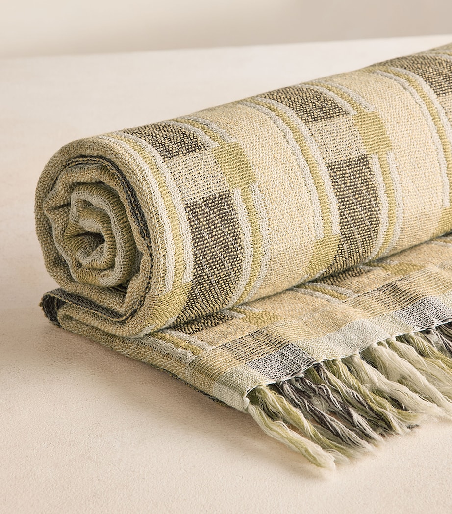 Soho Home Wool-Silk Bordain Throw (140cm x 200cm) Natural Image 2
