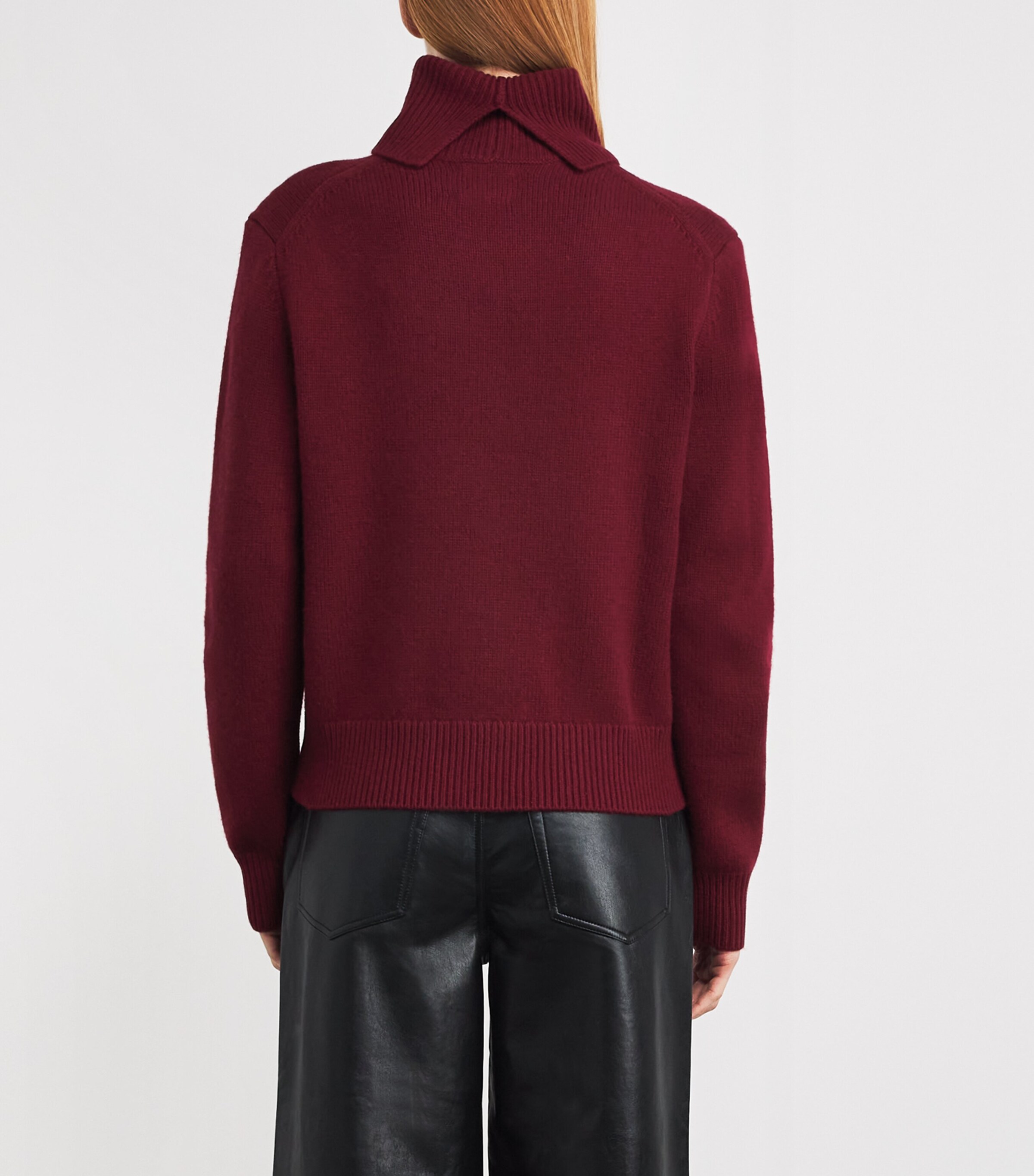 Merino Wool-Cashmere Idra Sweater BURGUNDY Image 4