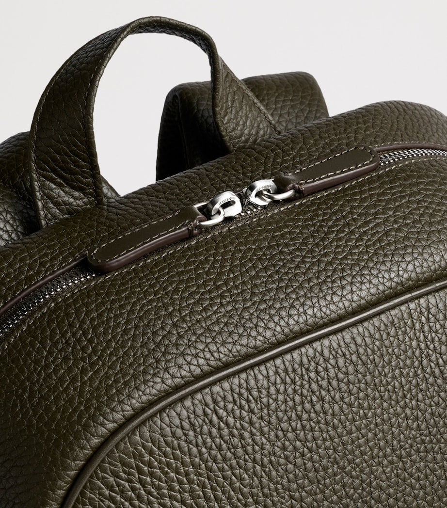 Carl Friedrik Leather Ayrton Backpack Olive Image 4