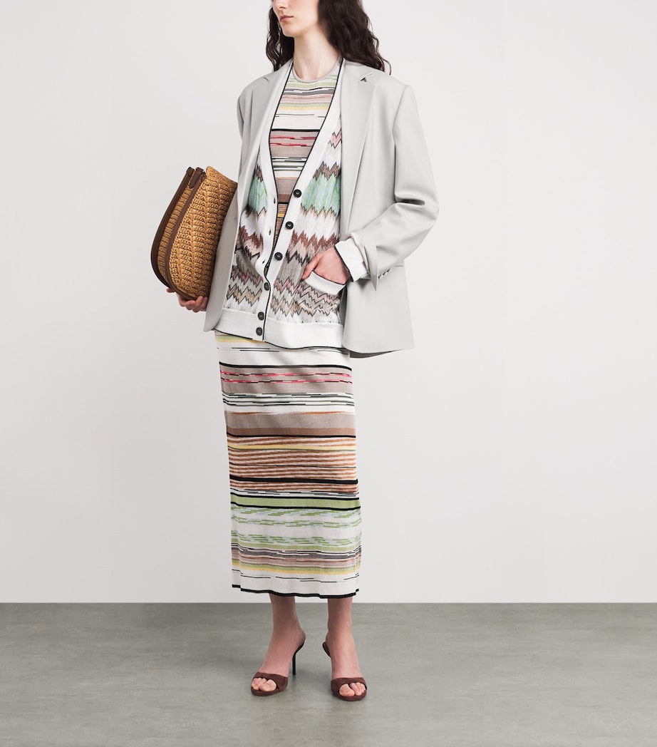 Snake V-Neck Cardigan SM9Y3 MULTI W WHITE Image 2