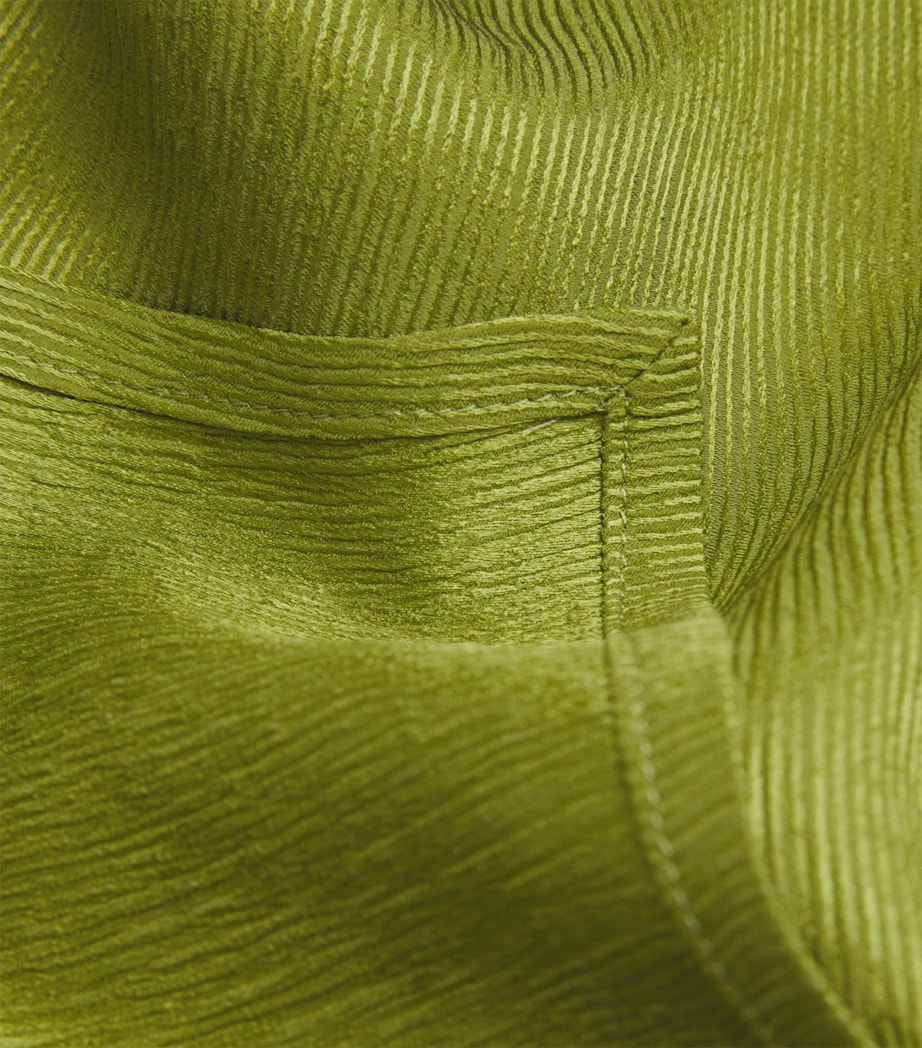 Eskandar Womens Silk Plissé Jacket Limedark Image 6