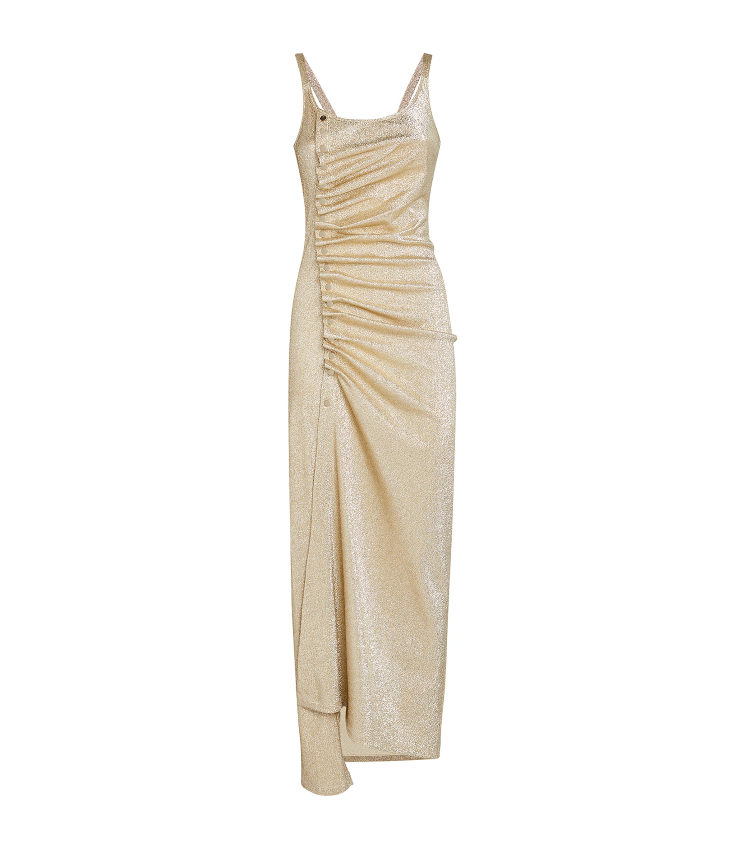 RABANNE RUCHED MIDI DRESS 