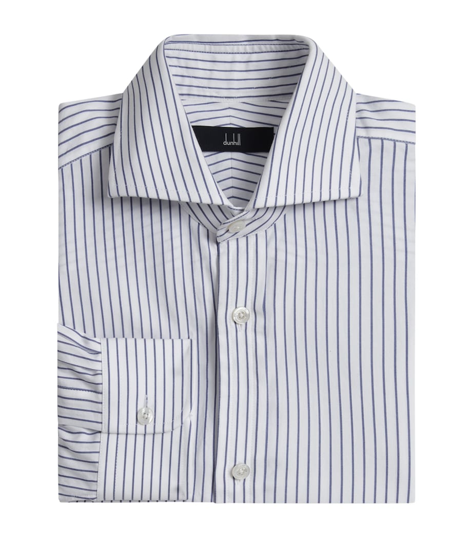 Cotton Stripe Shirt 417WHITE NAVY Image 1