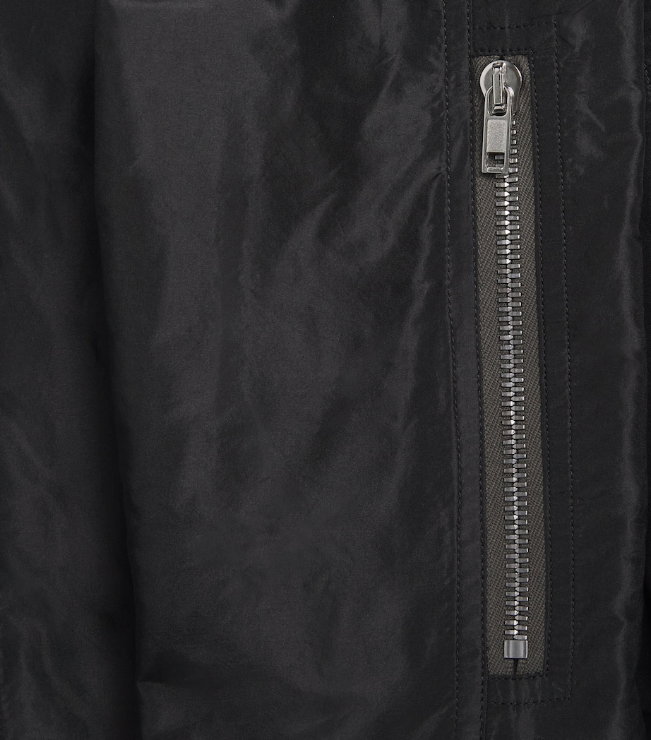 Rick Owens Mens Silk Taffeta Dracucaban Jacket Black Image 6