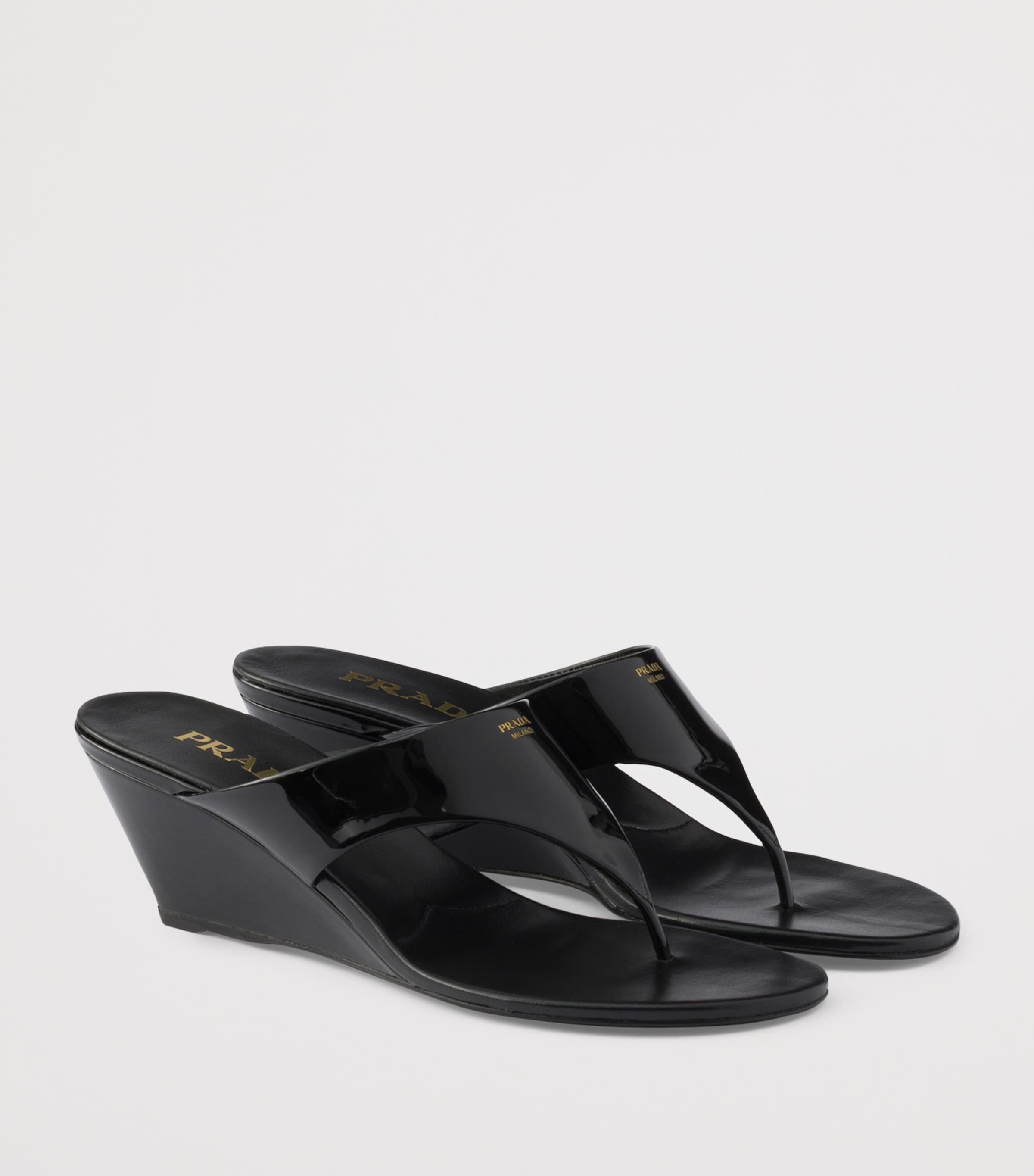 Prada Patent Leather Thong Sandals 55 Image 2