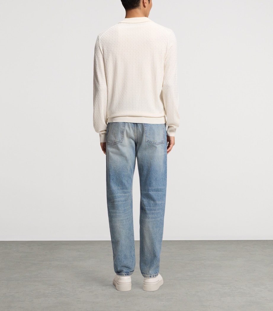 BOSS Mens Silk Polo Sweater Image 3