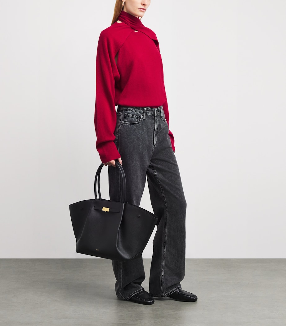 Wool-Cashmere Wrap Sweater 621 CHILI Image 2