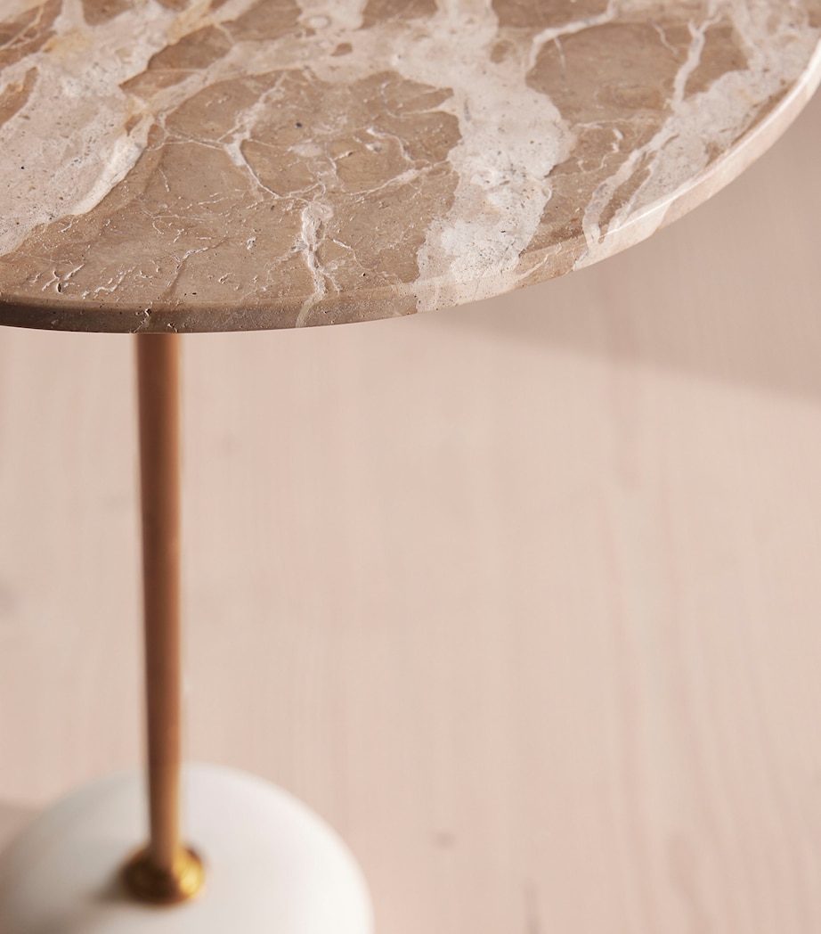 Soho Home Medium Marble Fleet Side Table White Image 5